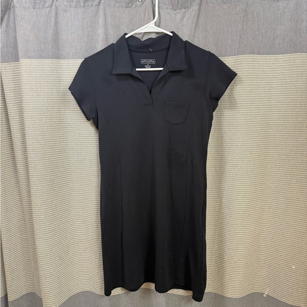 Black Athletica Polo Dress